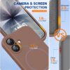 71d9FBtdKLL._AC_SL1500_ Miracase Magnetic for iPhone 17 Case, Compatible with MagSafe, Integrated Silicone Camera Control Cover, 3.0mm Thicken Shockproof Drop Protection Phone Case for 17,Chocolate