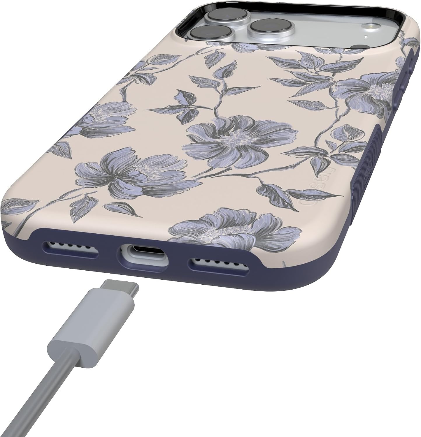71dL53Yk0tL._AC_SL1500_ Casely iPhone 17 Pro Max Case | Ink & Iris | Vintage Floral | Bold Protective Design | Compatible with MagSafe