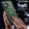 Eastinbox for iPhone 16 Case [16FT Military Grade Shockproof], Anti-Slip Anti-Scratch, Slim Translucent Frosted Matte Protective Cover, i Phone 16 Phone Case 6.1", Green