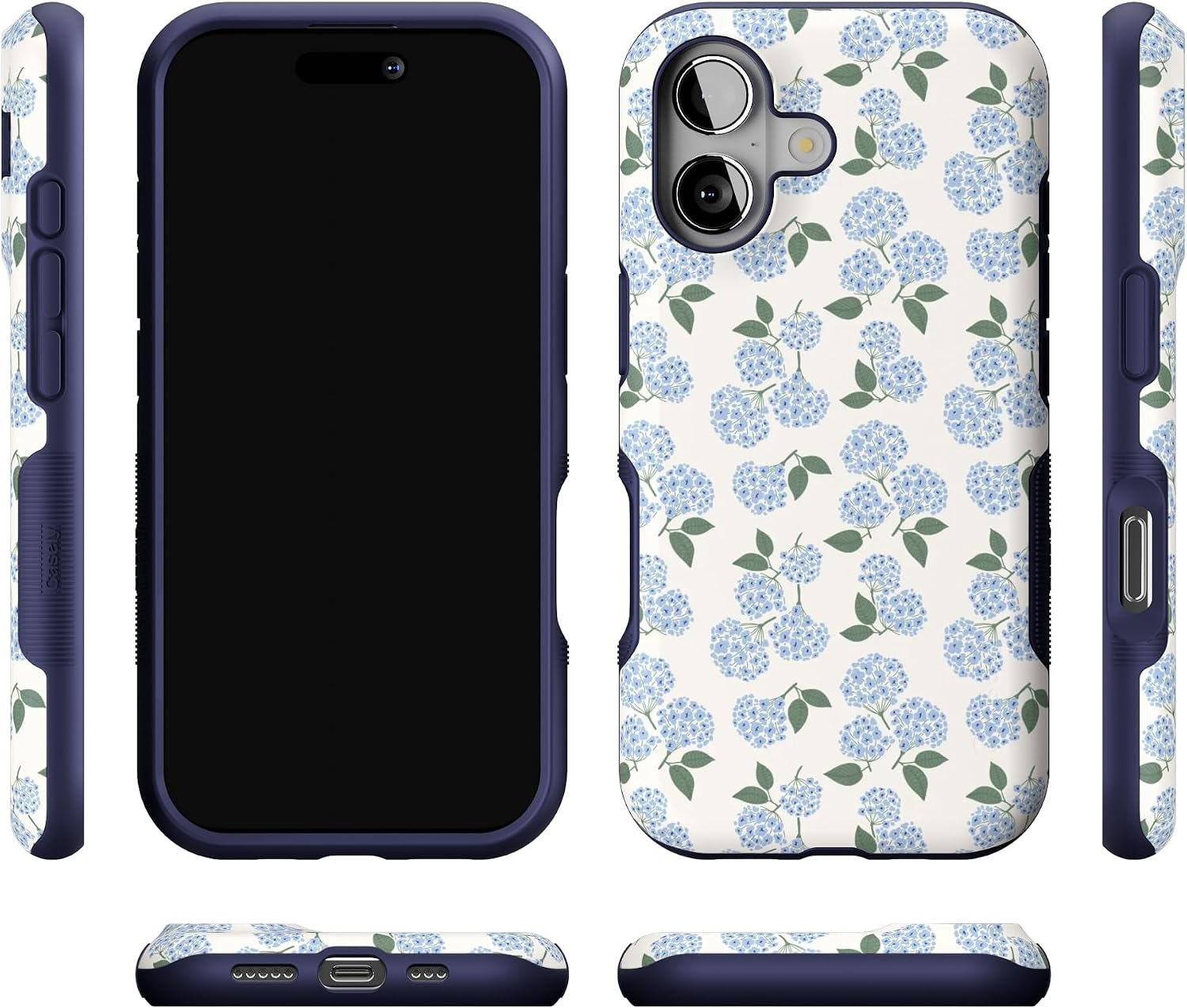 71duuqxnOYL._AC_SL1500_ Casely iPhone 17 Case | Nantucket Cottage | Blue Hydrangea | Bold Protective Design | Compatible with MagSafe
