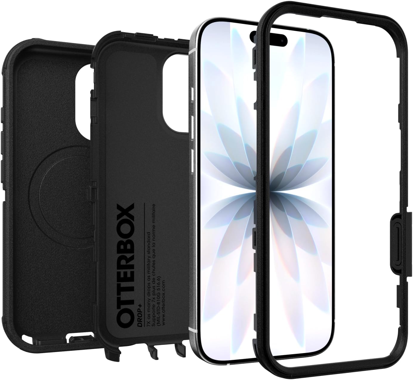 OtterBox iPhone 17 Defender Pro Series Case - Black - Tough, Rugged & Durable iPhone Case, Snaps on MagSafe