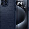 Spigen Liquid Air Designed for iPhone 15 Pro Case (2023) [Military-Grade Protection] - Navy Blue