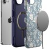 71fUpCQ4mUL._AC_SL1500_ Casely iPhone 16e Case | Afternoon Tea | Blue Floral | Bold Protective Design | Compatible with MagSafe