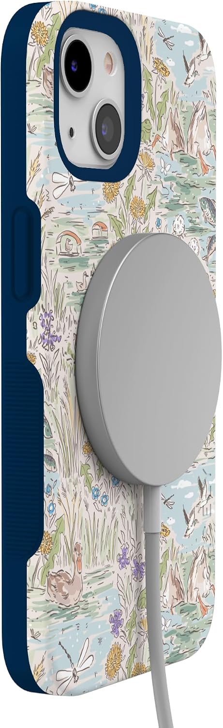 71fdqwA1pVL._AC_SL1500_ Casely iPhone 13 Mini Case | The Waddle Path | Duck Pond | Bold Protective Design | Compatible with MagSafe
