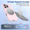 Miracase Magnetic for iPhone 16 Pro Max Case, [Soft Anti-Scratch Microfiber Lining], Compatible with MagSafe, Liquid Silicone Case Shockproof Drop Protection Phone Case for 16 ProMax,Sand Pink