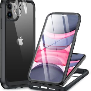 Miracase for iPhone 17 Pro Case 6.3", Full-Body Bumper Military Drop Protection Outdoor Phone Case with Built-in Glass Screen & Full Camera Protector,Camera Control,Compatible with MagSafe,Black