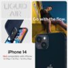 Spigen Liquid Air Designed for iPhone 14 Case (2022) [Military-Grade Protection] - Navy Blue