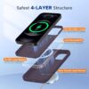 Miracase Magnetic for iPhone 12 Pro Max Case, [Soft Anti-Scratch Microfiber Lining], Compatible with MagSafe, Liquid Silicone Case Shockproof Drop Protection Phone Case for 12 ProMax,Dark Purple