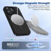 Miracase Magnetic for iPhone 15 Pro Case, [Soft Anti-Scratch Microfiber Lining], Compatible with MagSafe, Liquid Silicone Shockproof Drop Protection Phone Case for 15 Pro, Black