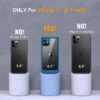 71i7v4USoTL._AC_SL1200_ Miracase Glass Series for iPhone 11 Case 6.1 inch, Upgraded Full-Body Rugged Phone Bumper Case Cover with Built-in 9H Tempered Glass Screen Protector and Camera Protector, Light Blue