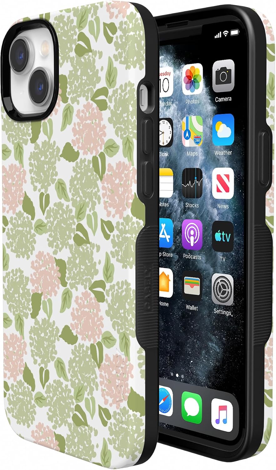 71idMPh7r4L._AC_SL1500_ Casely iPhone 14 Plus Case | Hydrangea Haze | Floral Garden | Bold Protective Design | Compatible with MagSafe