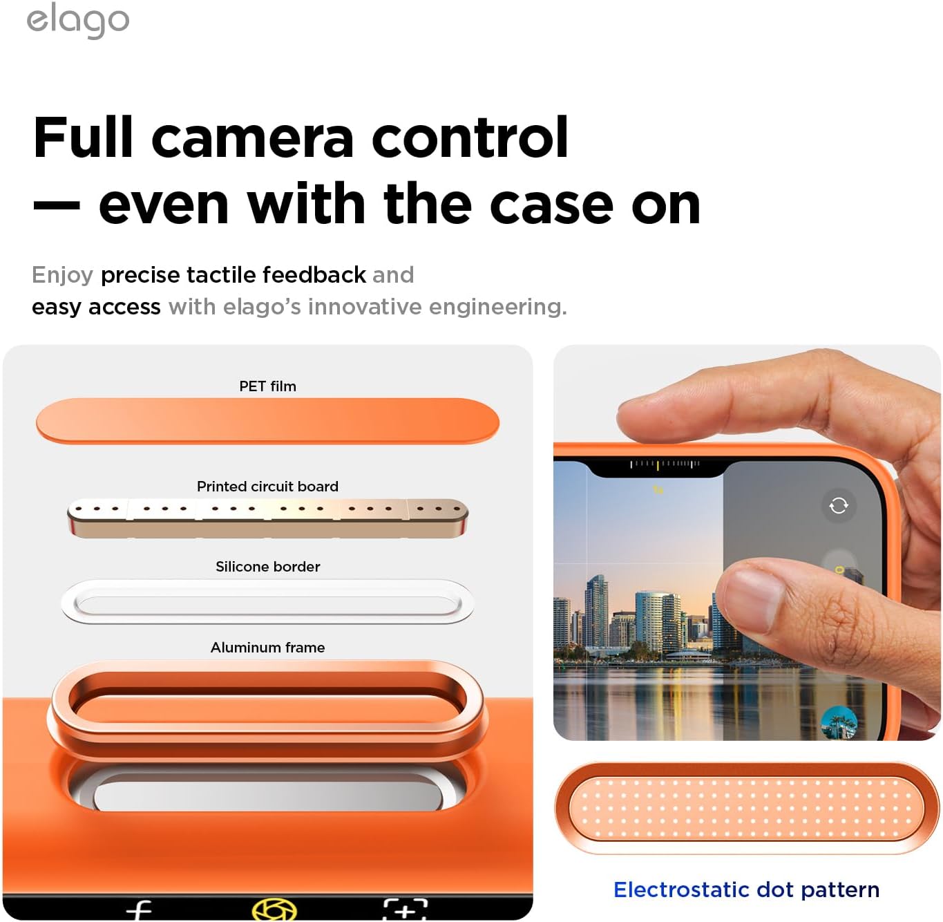 71irxeqhdL._AC_SL1500_ elago for iPhone Air Case, Premium Magnetic Silicone Case, Compatible with MagSafe, Liquid Silicone Material, Protective Cover, Shockproof, Slim Phone, 6.5 inch (Orange)