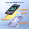 Miracase Magnetic for iPhone 16 Plus Case, [Soft Anti-Scratch Microfiber Lining], Compatible with MagSafe, Liquid Silicone Shockproof Drop Protection Phone Case for 16 Plus,Light Purple