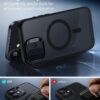 71jjFraTfUL._AC_SL1500_ ESR for iPhone 17 Case, Camera Control Cover, Compatible with MagSafe, Shockproof Military-Grade Protection, Magnetic Phone Case for iPhone 17, Classic Hybrid Case, Frosted Black