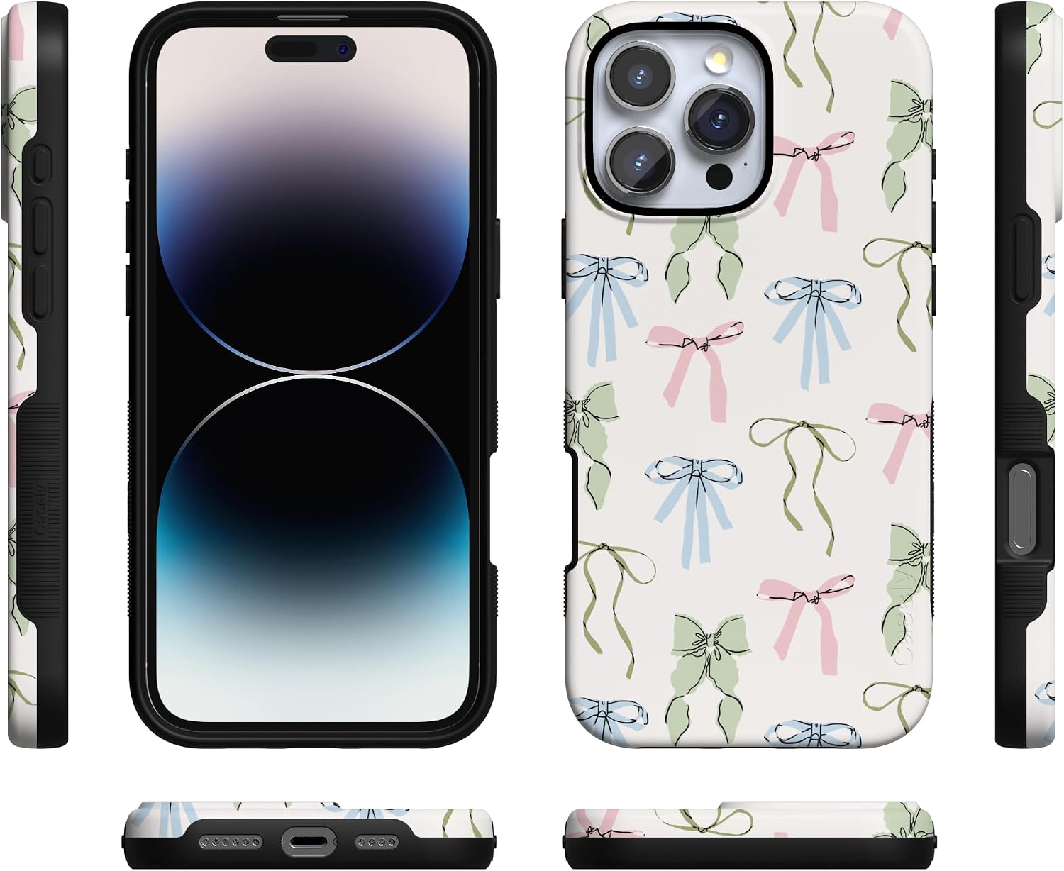 71jjLw2dsEL._AC_SL1500_ Casely iPhone 16 Pro Case | Whimsy Girlie | Pastel Bows | Bold Protective Design | Compatible with MagSafe