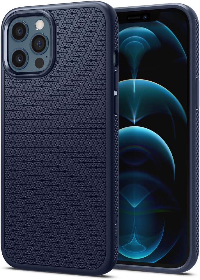71kaNjnScML._AC_SL1000_ Spigen Liquid Air Designed for iPhone 12 / Designed for iPhone 12 Pro Case (2020) - Navy Blue