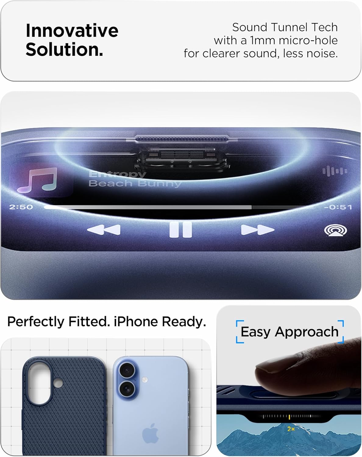 Spigen for iPhone 17 Case, Liquid Air [TPU Covered Camera Control] [No Magnet Ring] [Military-Grade Protection] - Navy Blue