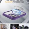 Miracase Magnetic for iPhone 15 Pro Max Case 6.7'' [Compatible with Magsafe] Full-Body Drop Proof Phone Case for iPhone 15 ProMax with Built-in 9H Tempered Glass Screen Protector,Magnetic Purple