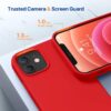 71lkMaiUDL._AC_SL1500_ Miracase Compatible with iPhone 12 Case and iPhone 12 Pro Case, Liquid Silicone Gel Rubber Full Body Protection Shockproof Drop Protection Phone Case for iPhone 12/12 Pro 6.1 inch, Red