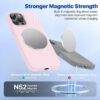 Miracase Magnetic for iPhone 13 Pro Case, [Soft Anti-Scratch Microfiber Lining], Compatible with MagSafe, Liquid Silicone Shockproof Drop Protection Phone Case for 13 Pro, Sand Pink