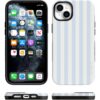 71m6TbvTGBL._AC_SL1500_ Casely iPhone 14 Case | Blue Stripes | Sunday Best | Bold Protective Design | Compatible with MagSafe
