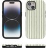 71mB7ipc8JL._AC_SL1500_ Casely iPhone 15 Case | Linen Stripe | The Boyfriend Collection | Bold Protective Design | Compatible with MagSafe