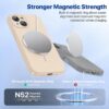 Miracase Compatible with iPhone 15 Case, [Soft Anti-Scratch Microfiber Lining], Liquid Silicone Case Gel Rubber Shockproof Drop Protection Phone Case for iPhone 15, Sand