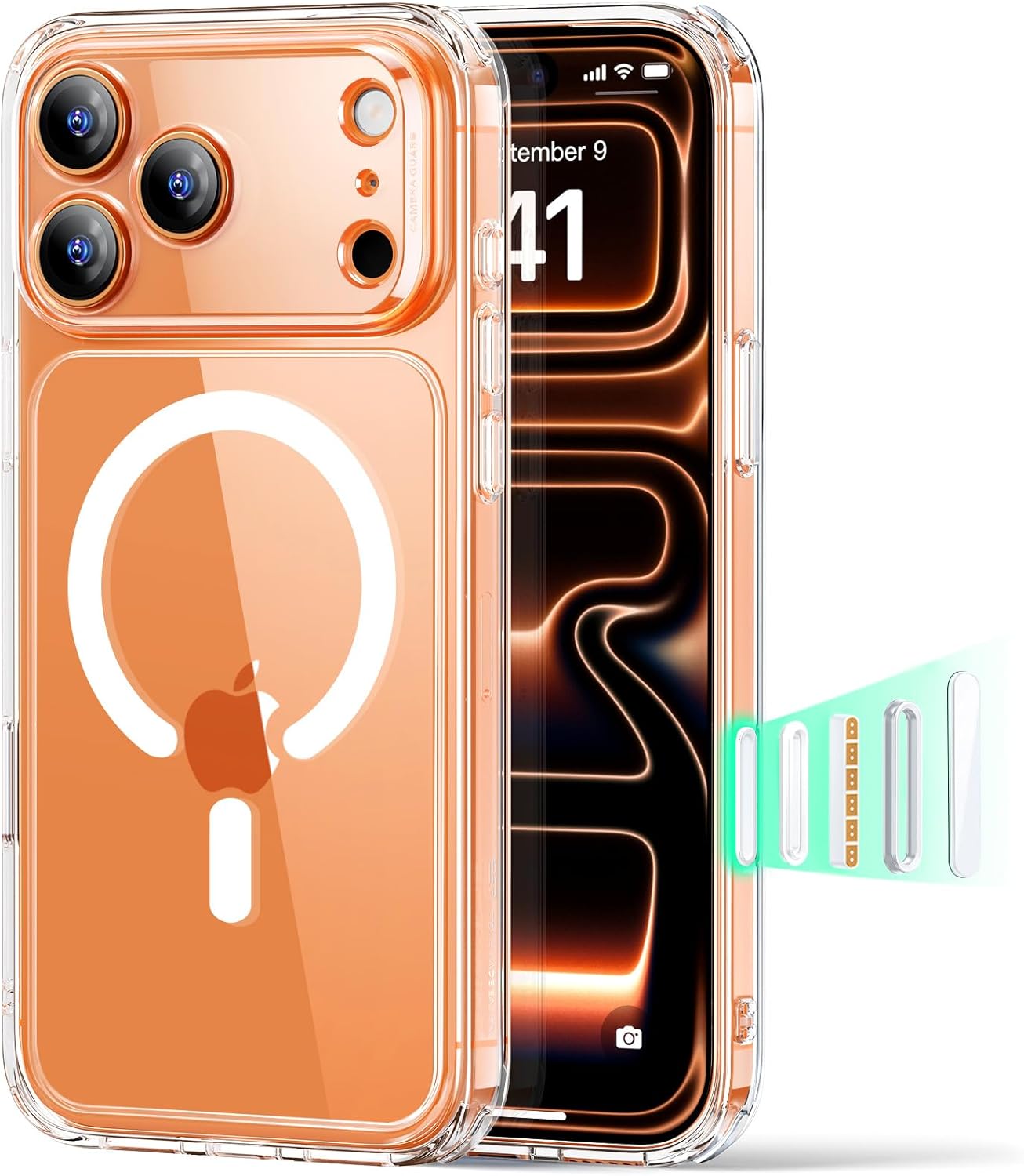 71mM5gVOqRL._AC_SL1500_ ESR for iPhone 17 Pro Case, Camera Control Cover, Compatible with MagSafe, Shockproof Military-Grade Protection, Magnetic Phone Case for iPhone 17 Pro, Classic Hybrid Case, Clear