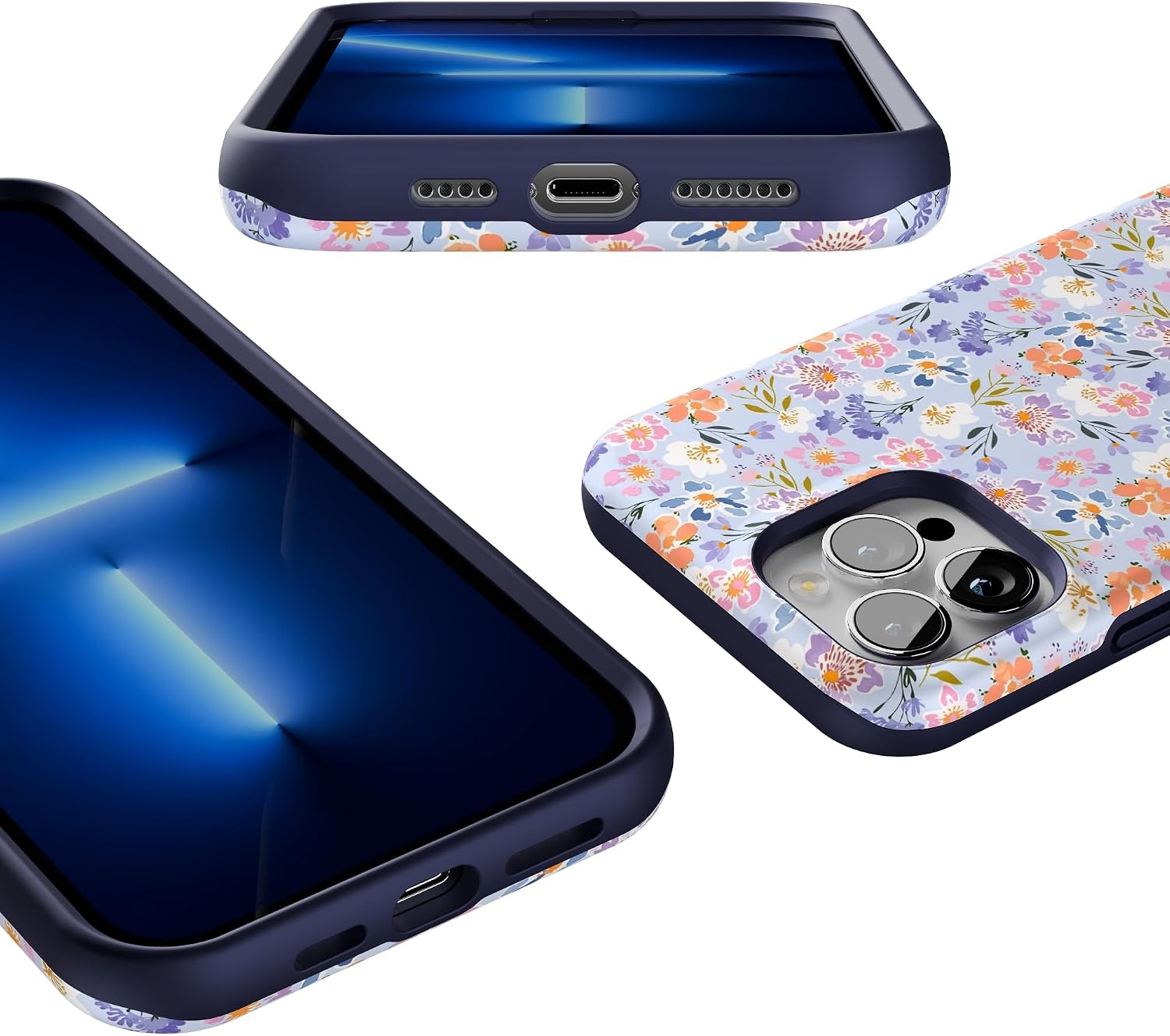 71mfMnh55L._AC_SL1500_ Casely iPhone 13 Pro Case | Poppy Meadows | Pastel Floral | Bold Protective Design | Compatible with MagSafe