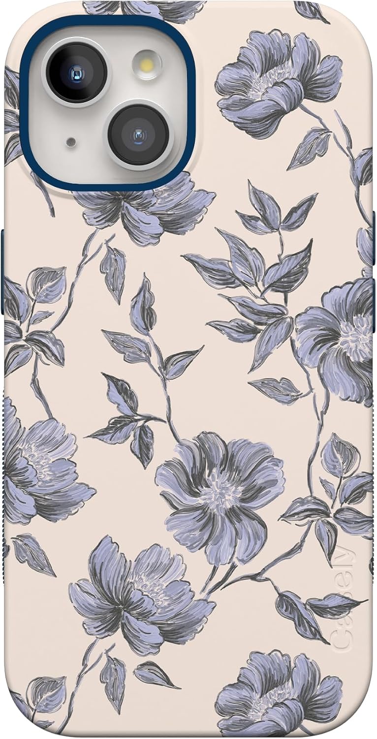 71mt3ZR1-FL._AC_SL1500_ Casely iPhone 15 Case | Ink & Iris | Vintage Floral | Bold Protective Design | Compatible with MagSafe
