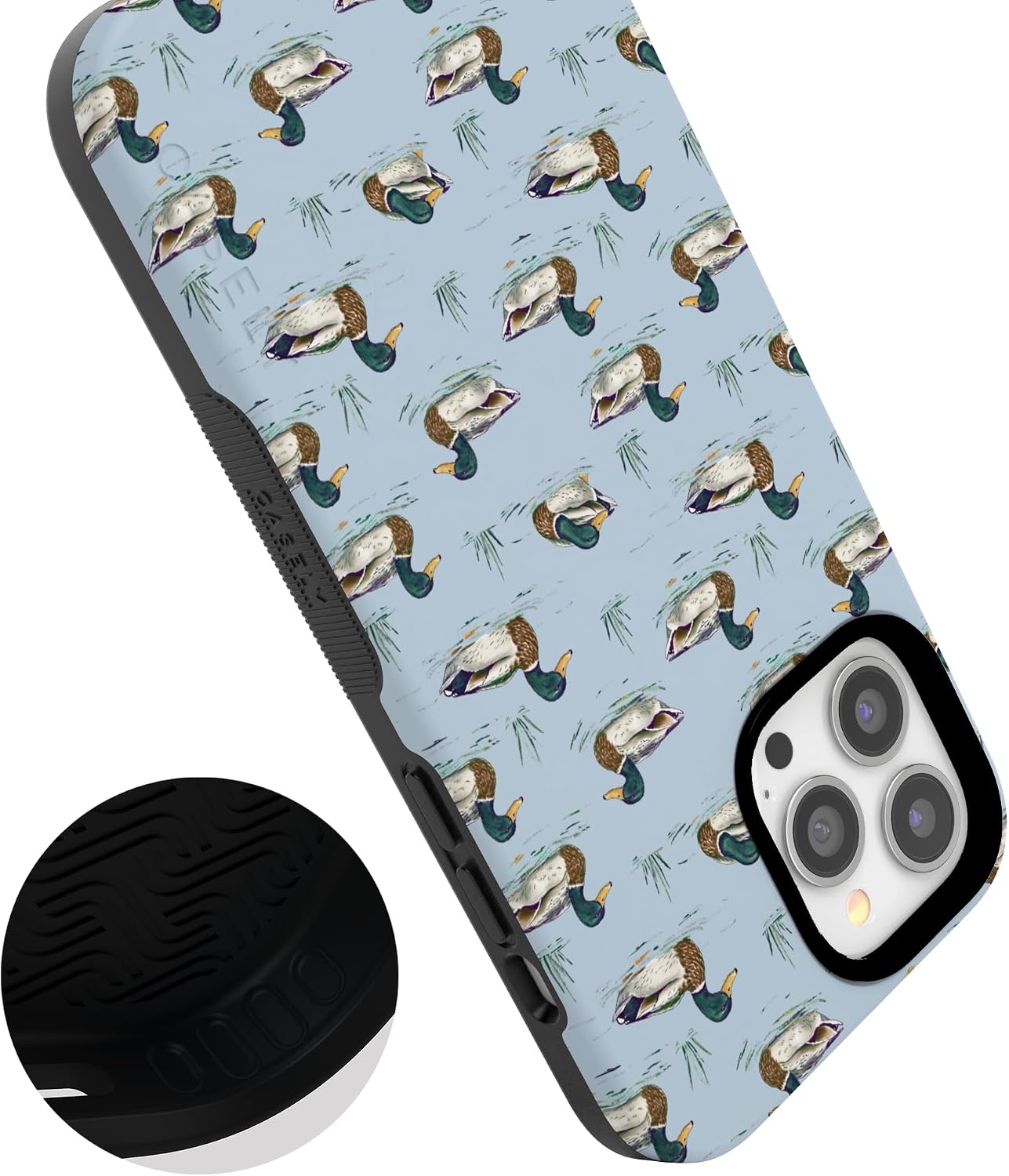 71nC4NSC9iL._AC_SL1500_ Casely iPhone 13 Pro Case | Blue Mallard & Co. | The Boyfriend Collection | Bold Protective Design | Compatible with MagSafe