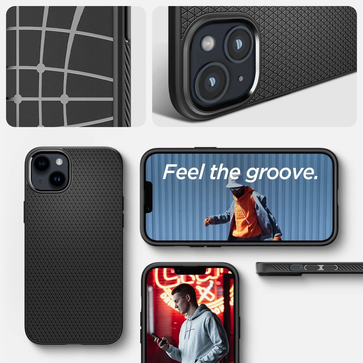 Spigen Liquid Air Designed for iPhone 14 Case (2022) [Military-Grade Protection] - Matte Black