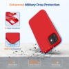 71nVeF4ZKL._AC_SL1500_ Miracase Compatible with iPhone 12 Case and iPhone 12 Pro Case, Liquid Silicone Gel Rubber Full Body Protection Shockproof Drop Protection Phone Case for iPhone 12/12 Pro 6.1 inch, Red