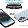 Casely iPhone 16 Case | Pastel Picnic | Blue Gingham | Bold Protective Design | Compatible with MagSafe