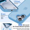 Eastinbox for iPhone 16 Case [16FT Military Grade Shockproof], Anti-Slip Anti-Scratch, Slim Translucent Frosted Matte Protective Cover, i Phone 16 Phone Case 6.1", Lightblue