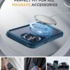 Miracase Magnetic for iPhone 15 Pro Case [Compatible with MagSafe] Full-Body Phone case with Built-in Glass Screen Protector& Camera Protector, Military Drop Proof 15 Pro Cover 6.1 inch, Storm Blue