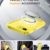 Miracase for iPhone 17e Case & iPhone 16e Case, Full-Body Phone with Built-in Glass Screen Protector, [Magnetic with MagSafe] Military Drop Proof 17 E/ 16 E Cover Bumper 6.1 inch, Yellow