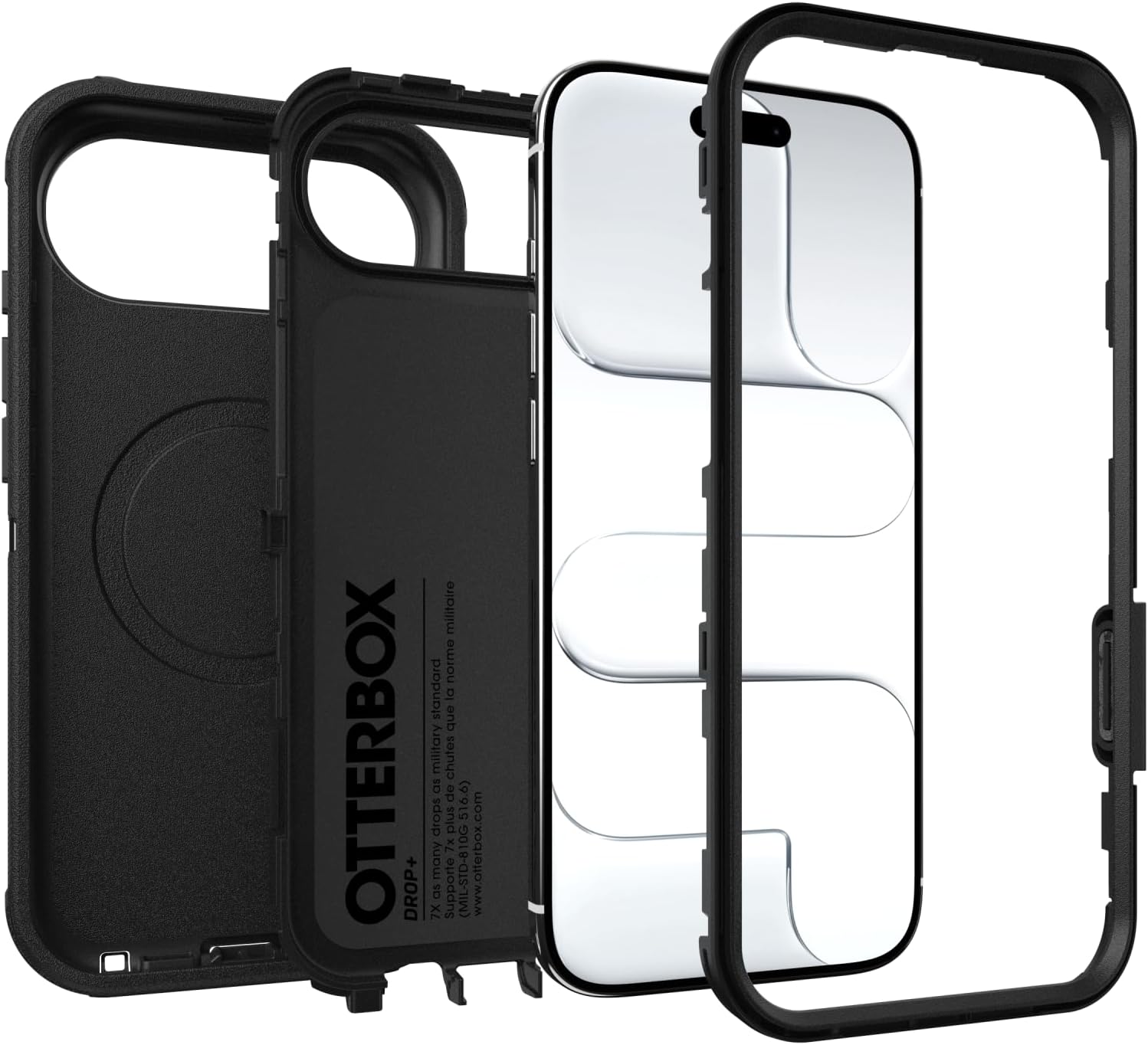 71oTRyVvbmL._AC_SL1500_ OtterBox iPhone Air Defender Pro Series Case - Black - Tough, Rugged & Durable iPhone Case, Snaps on MagSafe, Multi-Layer, Impact Absorbing iPhone Case