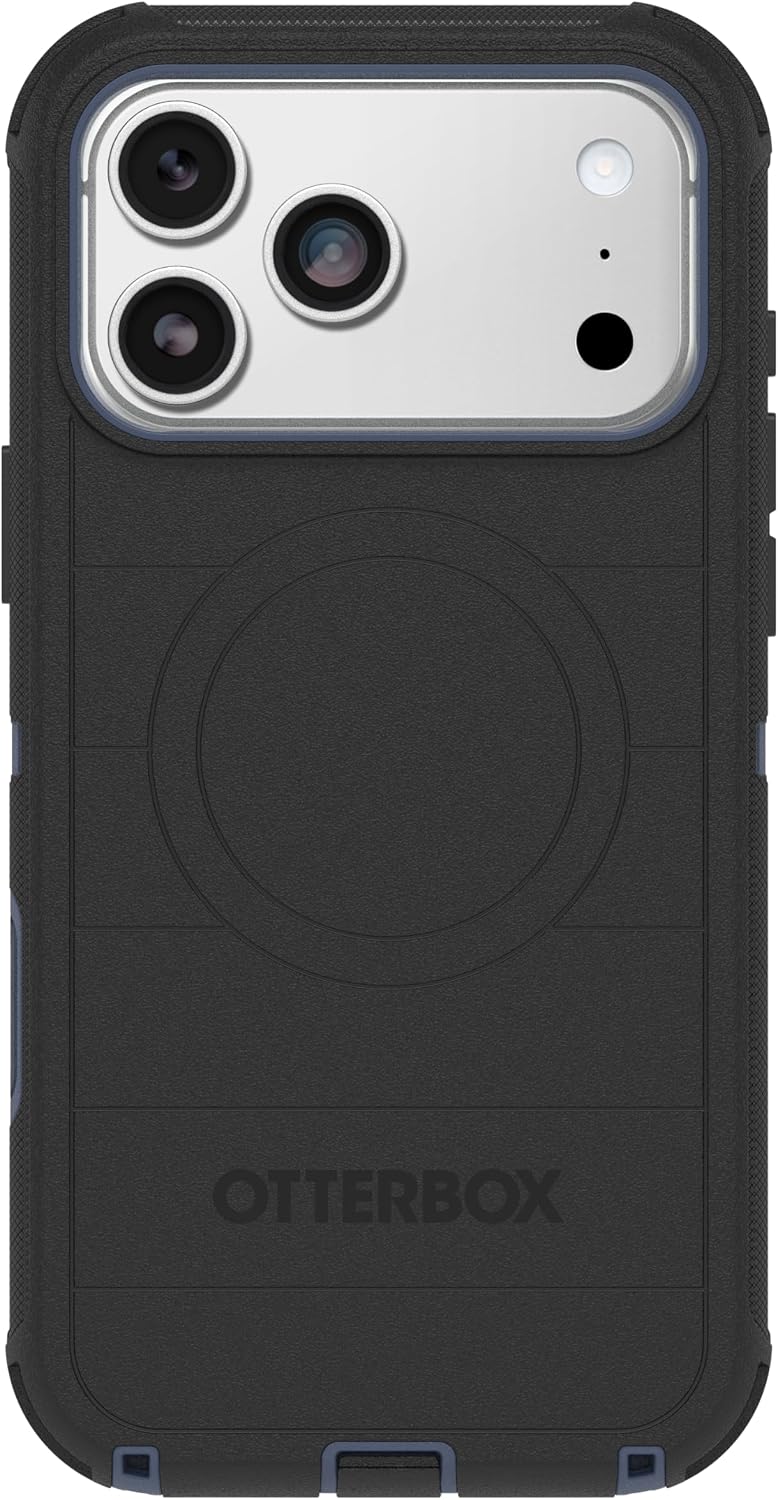 71ox9ZzzJL._AC_SL1500_ OtterBox iPhone 17 Pro Max (Only) - Defender Series Case - Black Shadow (Black & Blue) - Snaps on MagSafe - Tough - Rugged & Durable