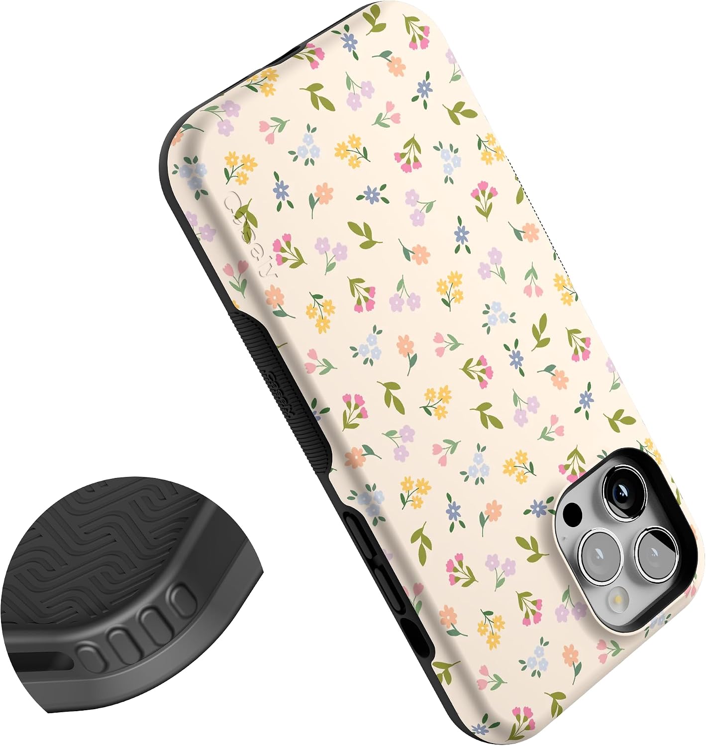 71p-z3tMjSL._AC_SL1500_ Casely iPhone 12 Pro Max Case | Ditsy Floral | Tiny Flowers | Bold Protective Design | Compatible with MagSafe