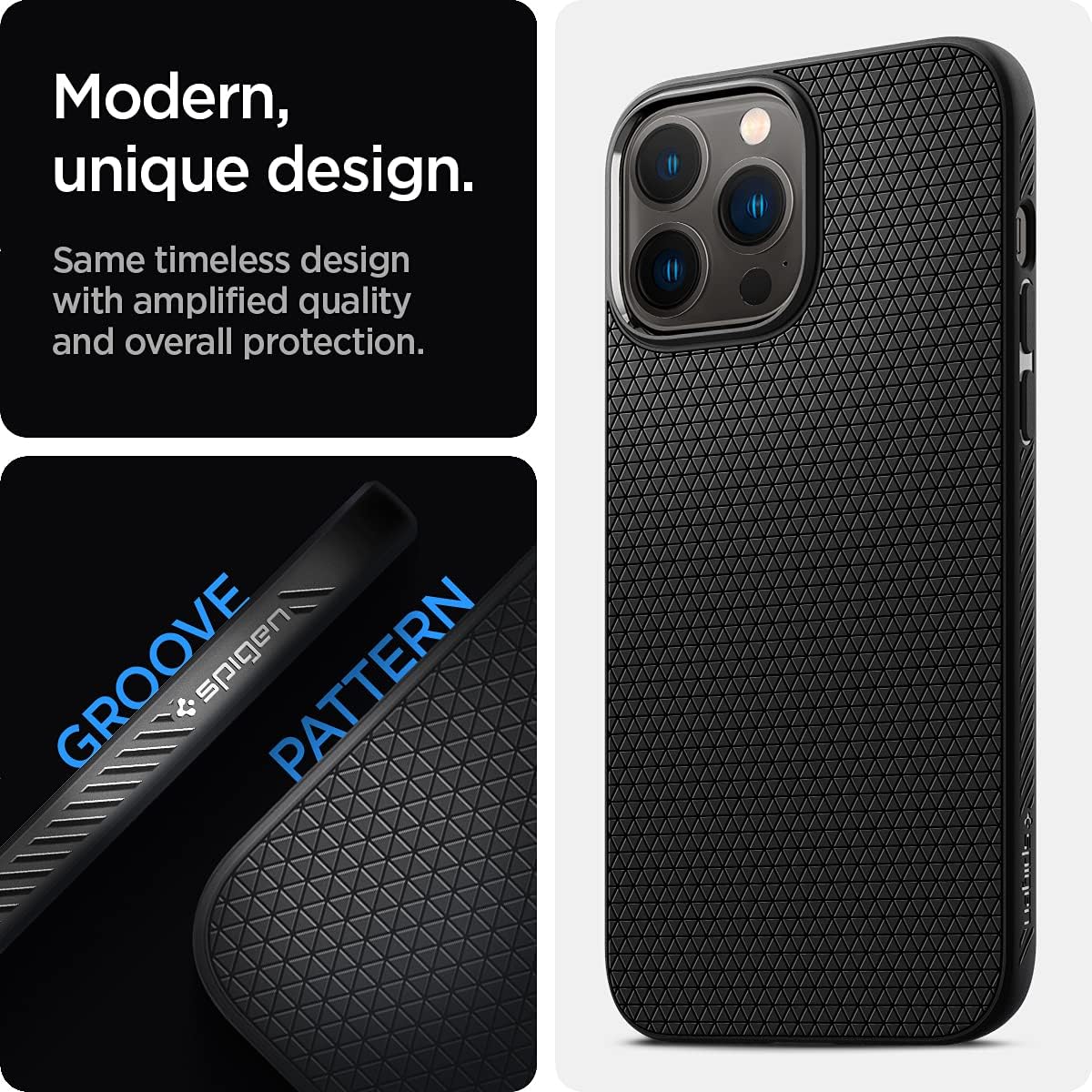 71p7509uPXL._AC_SL1200_ Spigen Liquid Air Designed for iPhone 13 Pro Case (2021) - Matte Black