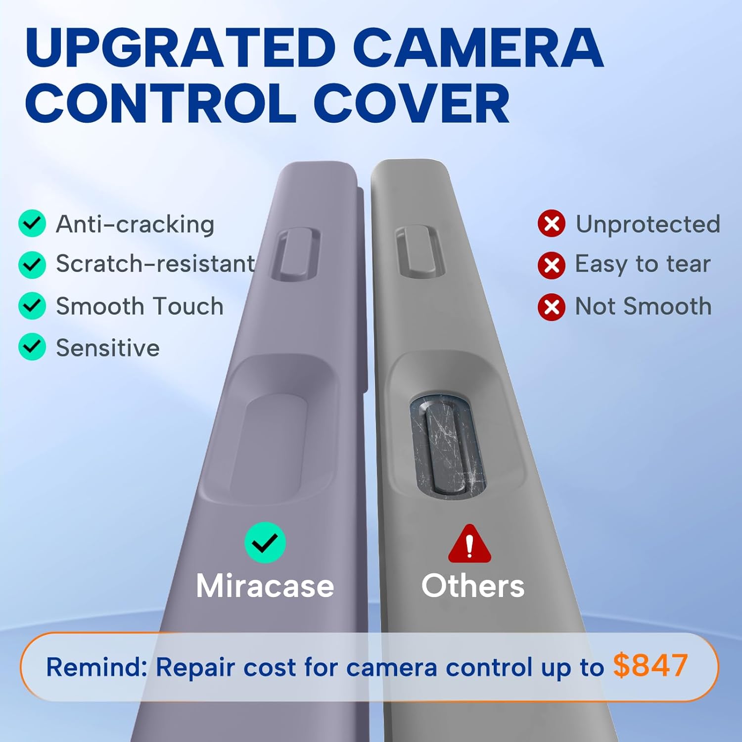 71pNQ2vkd9L._AC_SL1500_ Miracase Magnetic for iPhone 17 Pro Case, Compatible with MagSafe, Integrated Silicone Camera Control Cover, 3.0mm Thicken Shockproof Drop Protection Phone Case for 17 Pro,Lavender Gray