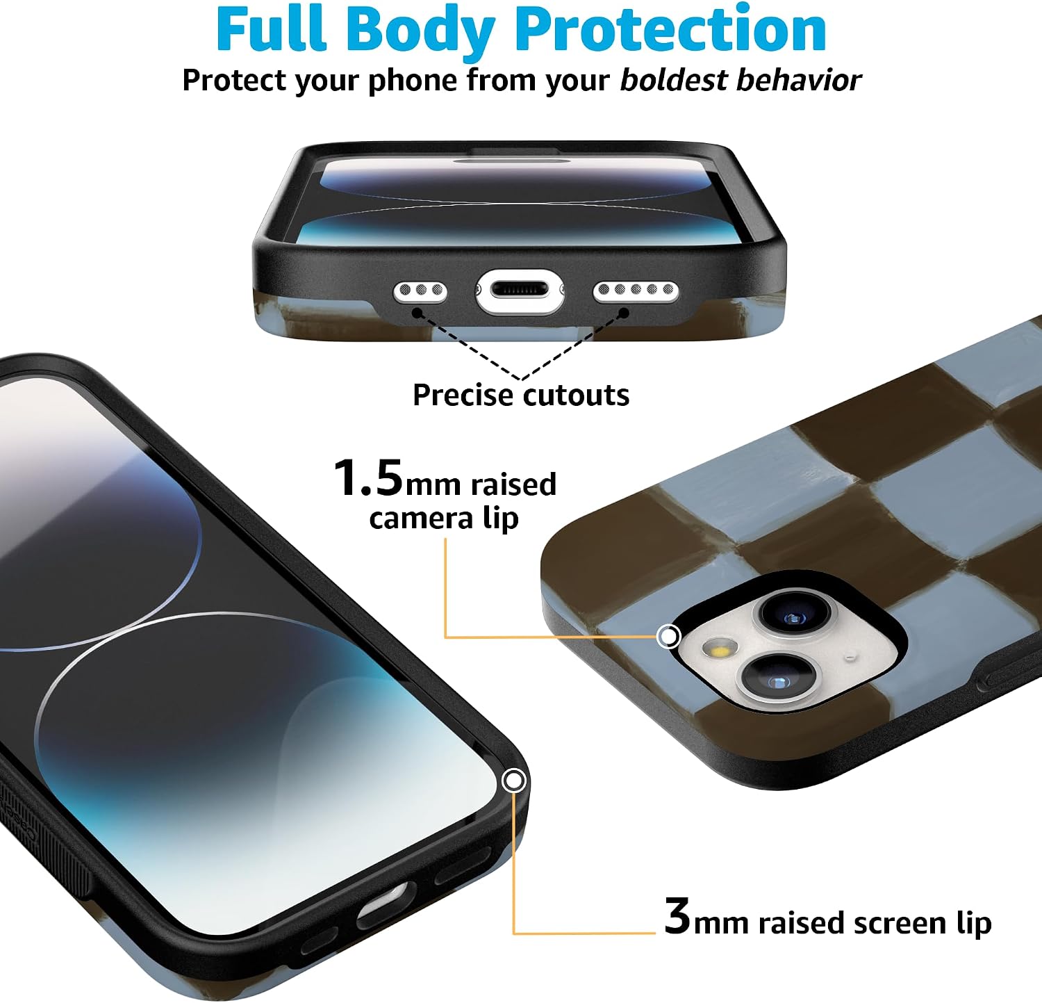 71pam6TevL._AC_SL1500_ Casely iPhone 15 Plus Case | Up River | The Boyfriend Collection | Bold Protective Design | Compatible with MagSafe