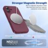Miracase Compatible with iPhone 16 Case, [Soft Anti-Scratch Microfiber Lining], Compatible with MagSafe, Liquid Silicone Case Shockproof Drop Protection Phone Case for 16,Wine Red