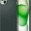 Spigen Liquid Air Designed for iPhone 15 Case (2023) [Military-Grade Protection] - Abyss Green