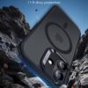 71qfP8YHplL._AC_SL1500_ ESR for iPhone 17 Case, Camera Control Cover, Compatible with MagSafe, Shockproof Military-Grade Protection, Magnetic Phone Case for iPhone 17, Classic Hybrid Case, Frosted Black