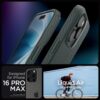 Spigen Liquid Air Designed for iPhone 16 Pro Max Case [NOT Compatible with MagSafe], [Military-Grade Protection] - Abyss Green