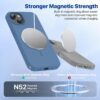Miracase Designed for iPhone 13 Case, [Soft Anti-Scratch Microfiber Lining], Shockproof Liquid Silicone Rubber Phone Case Cover for 13 6.1 inch, Glass Blue