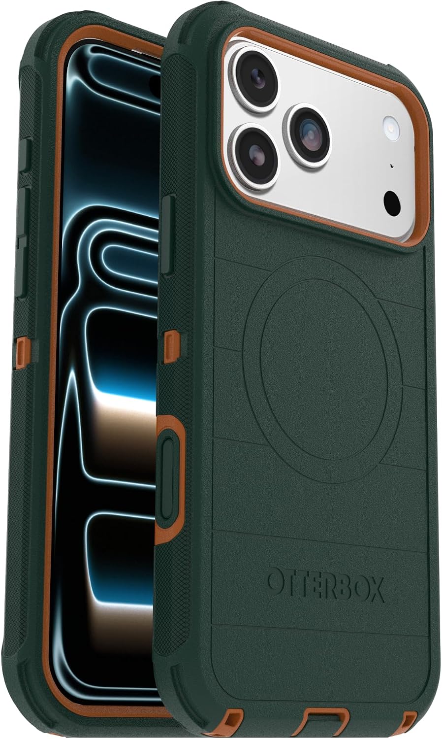 71qzIq4xoZL._AC_SL1500_ OtterBox iPhone 17 Pro Max Defender Pro Series Case - Green Intrigue - Tough, Rugged & Durable iPhone Case, Snaps on MagSafe