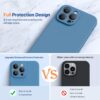 Miracase Designed for iPhone 14 Pro Case, [Upgraded Camera Protection], Shockproof Liquid Silicone Rubber Phone Case Cover for 14 Pro 6.1 inch, Capri Blue